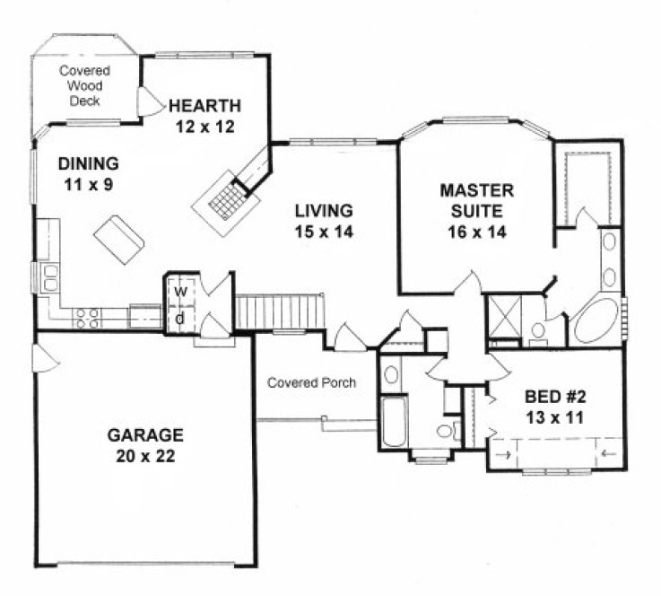 Main Floor Plan for House Plan #351041