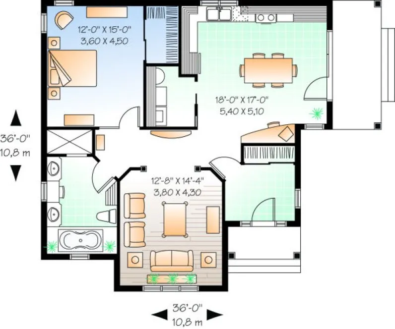 Main Floor Plan for House Plan #147712
