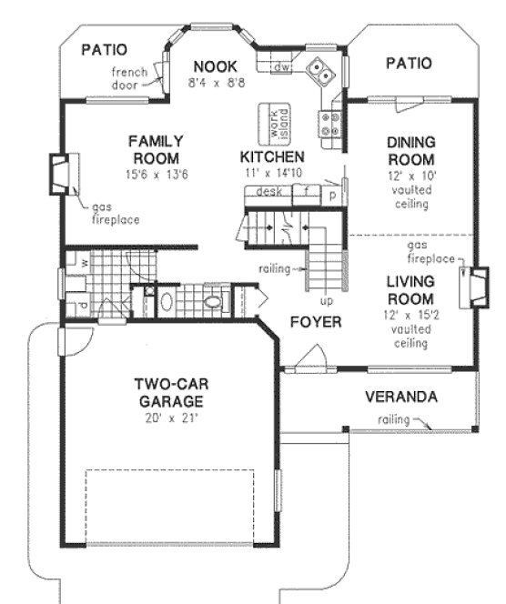 Main Floor Plan for House Plan #137013