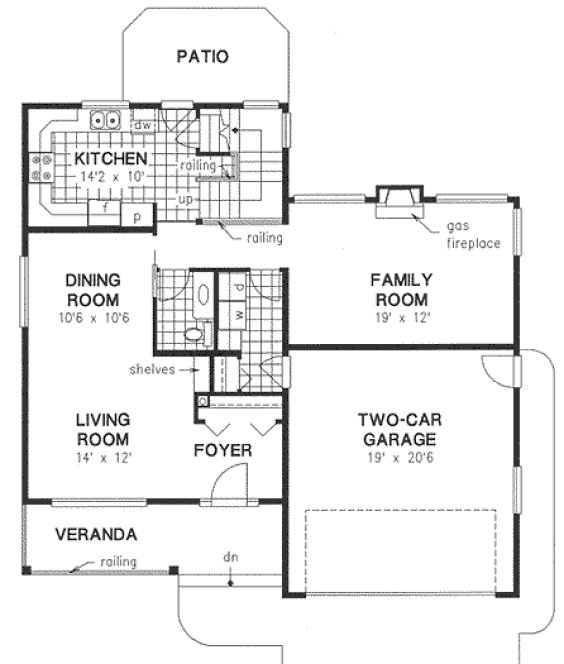 Main Floor Plan for House Plan #138013