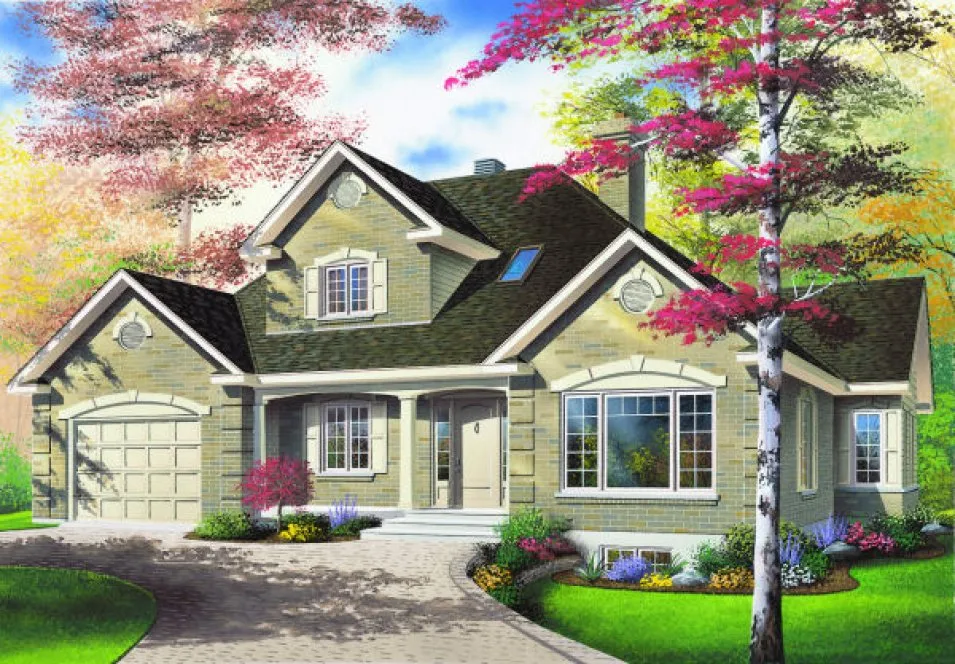 Full Rendering for House Plan #145062