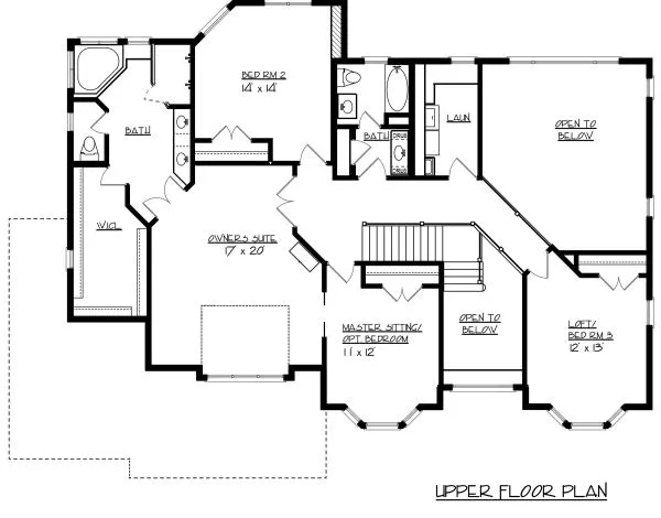 Second Floor Plan for House Plan #295092