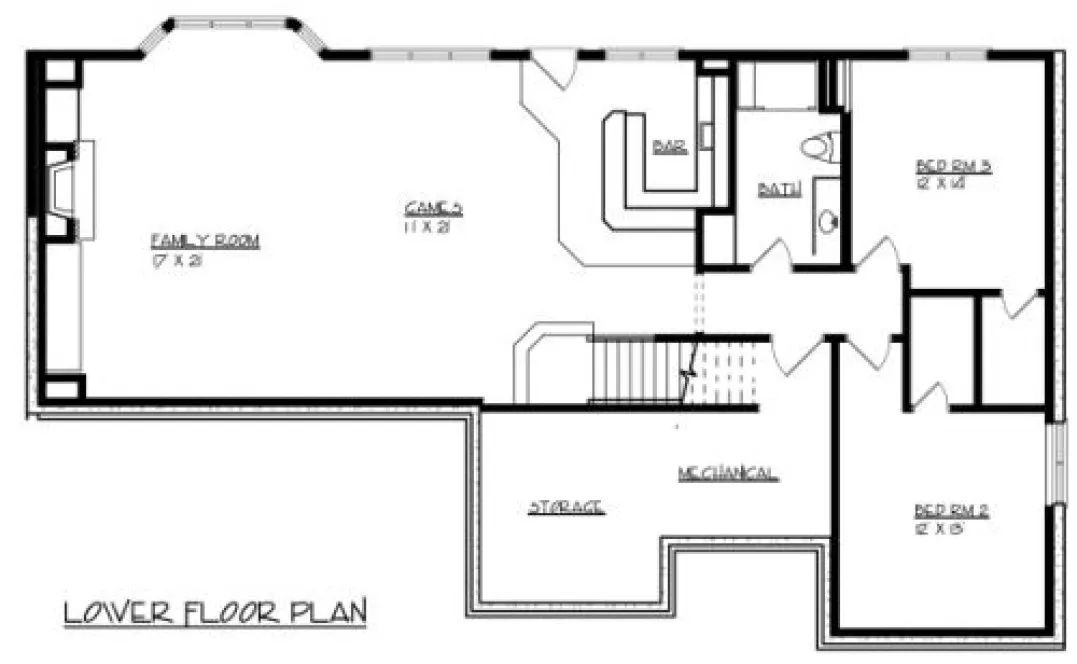 Basement Plan for House Plan #298092