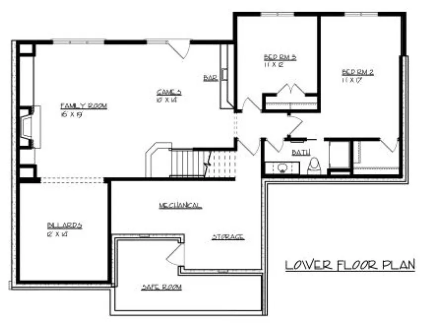Basement Plan for House Plan #299092
