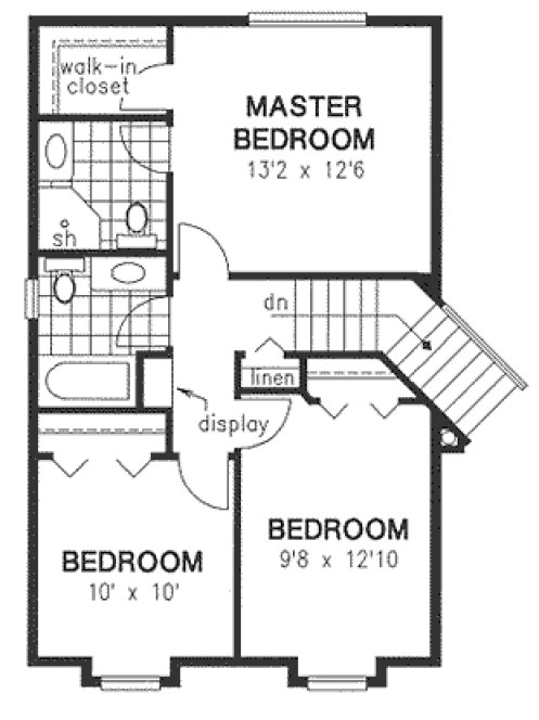 Second Floor Plan for House Plan #132213