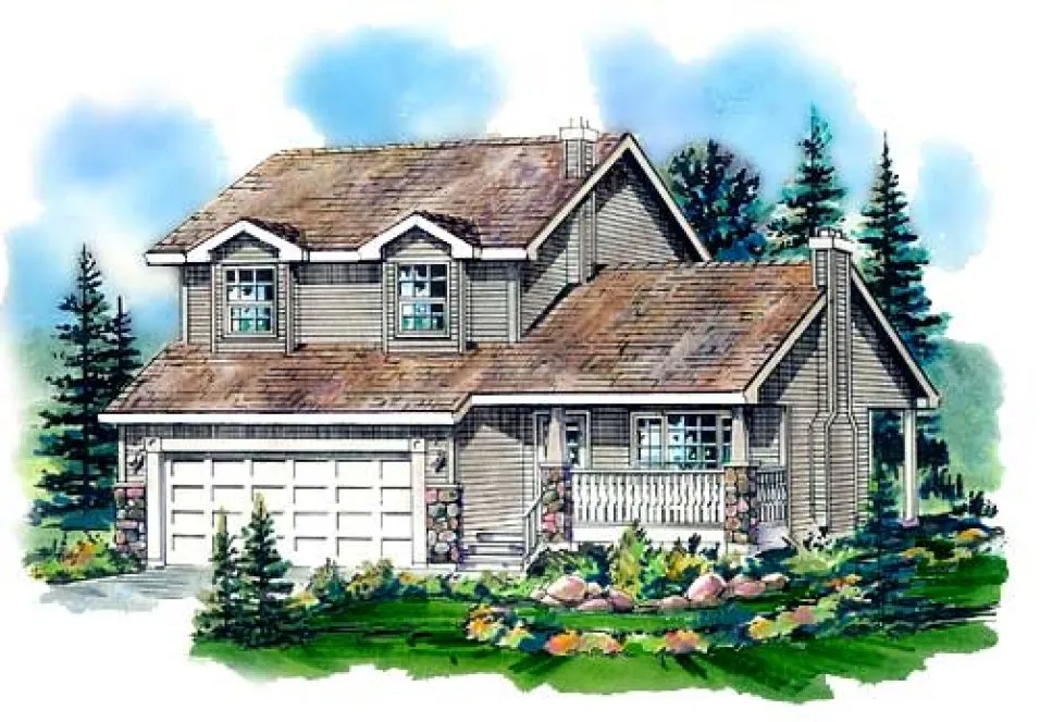 Full Rendering for House Plan #132213