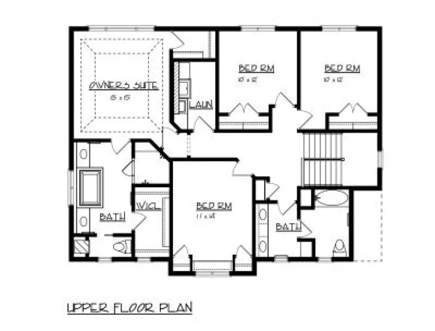 Second Floor Plan for House Plan #291192