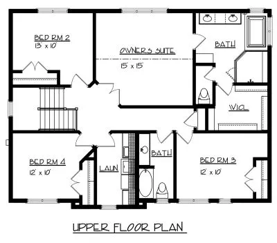 Second Floor Plan for House Plan #294192