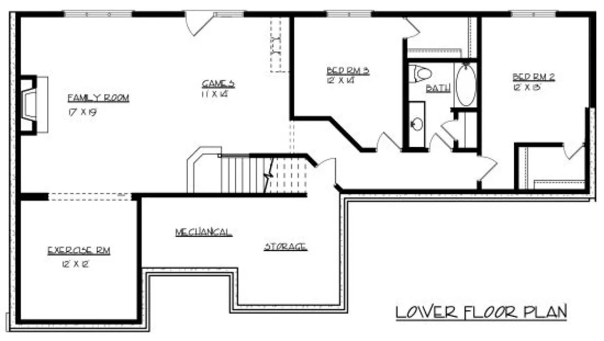 Basement Plan for House Plan #298192