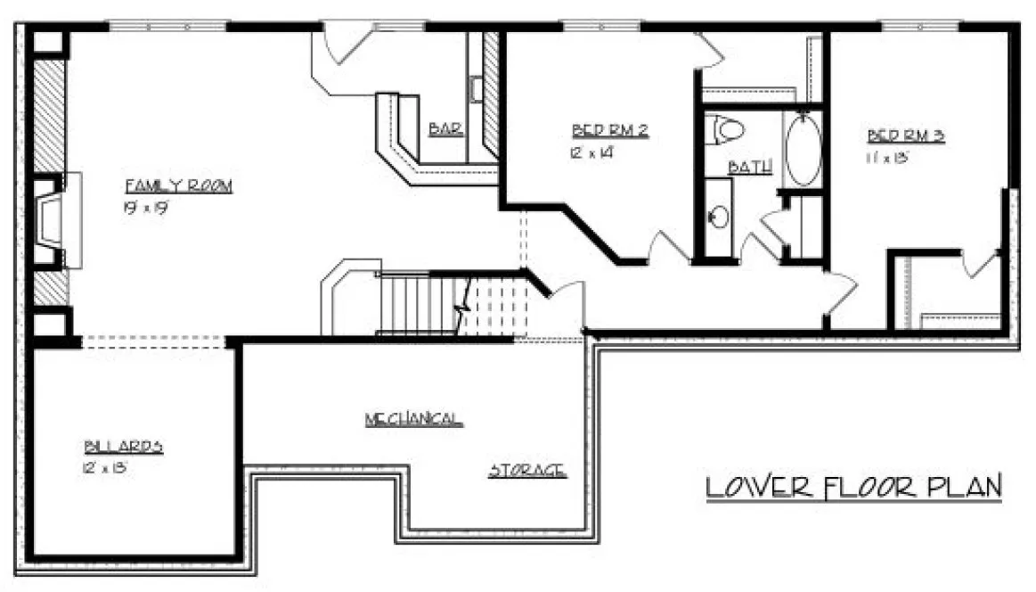 Basement Plan for House Plan #293292
