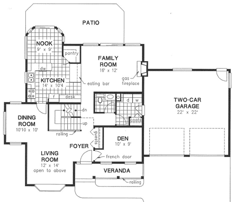 Main Floor Plan for House Plan #130024