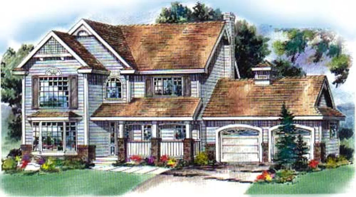 Full Rendering for House Plan #130024