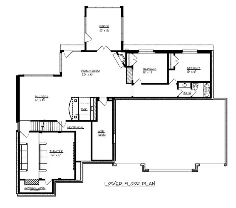 Basement Plan for House Plan #293392