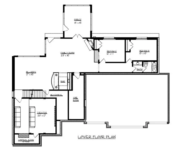 Basement Plan for House Plan #293392