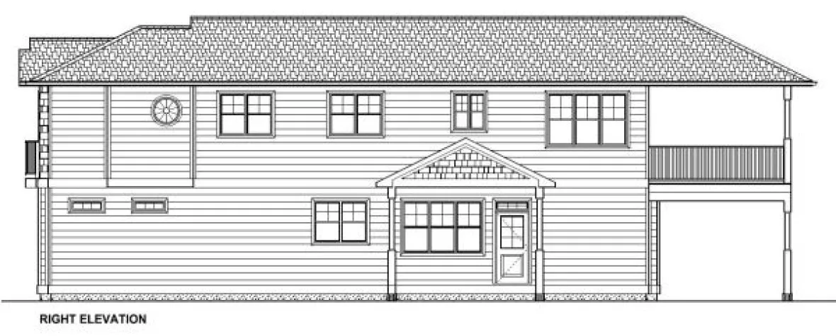 Right Elevation for House Plan #195158