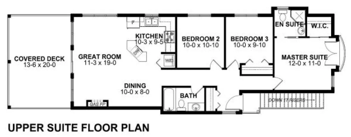 Second Floor Plan for House Plan #195158