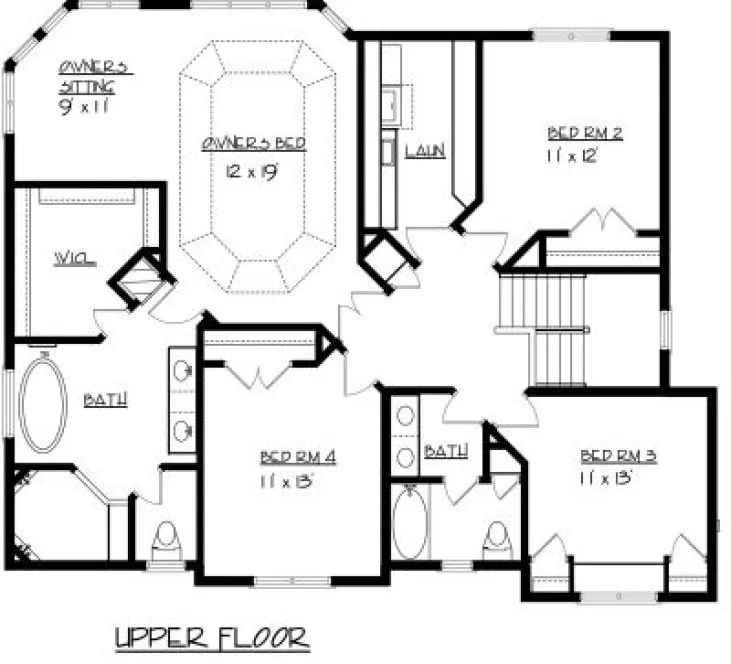 Second Floor Plan for House Plan #294392