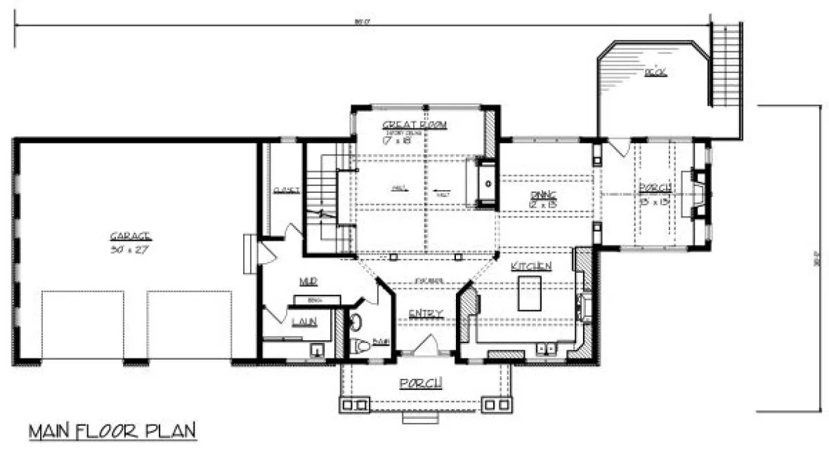 Main Floor Plan for House Plan #295392