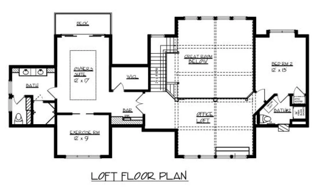 Second Floor Plan for House Plan #295392