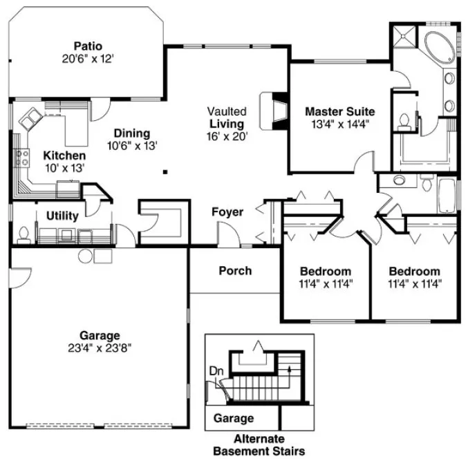 Main Floor Plan for House Plan #340233