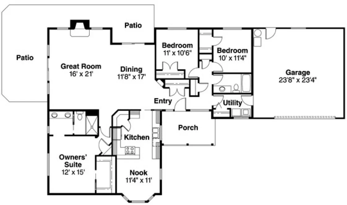 Main Floor Plan for House Plan #345233