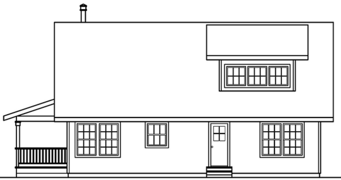 Right Elevation for House Plan #343328