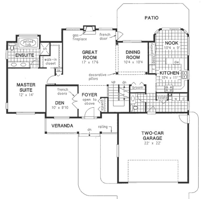 Main Floor Plan for House Plan #133024
