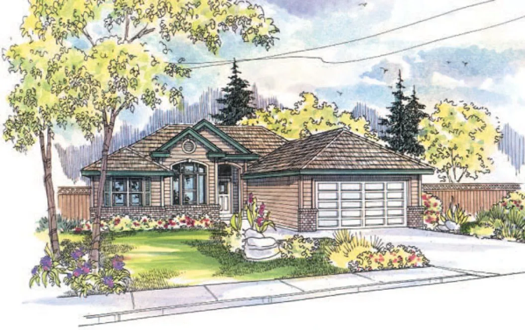 Full Rendering for House Plan #347333