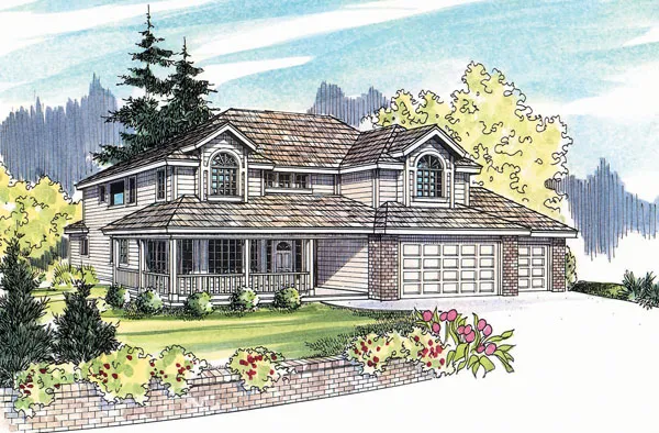 Full Rendering for House Plan #348333