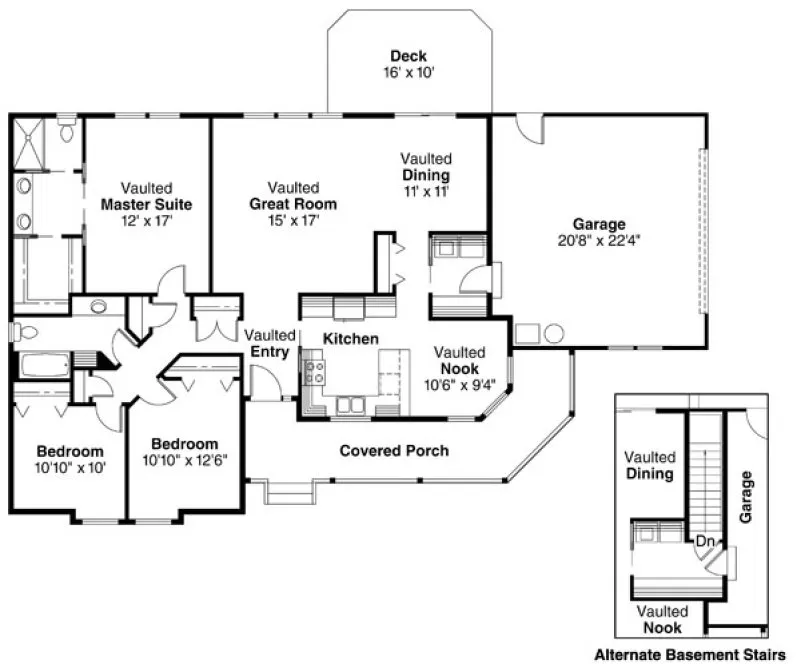 Main Floor Plan for House Plan #349333