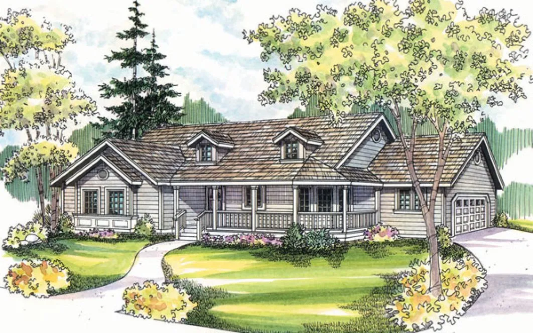Full Rendering for House Plan #349333