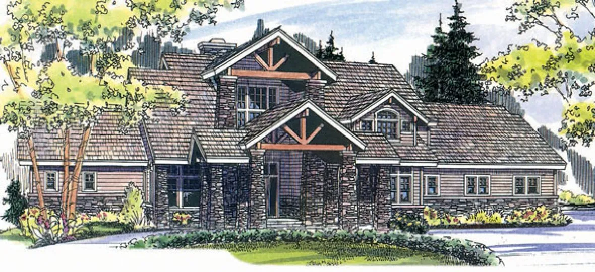 Full Rendering for House Plan #341433