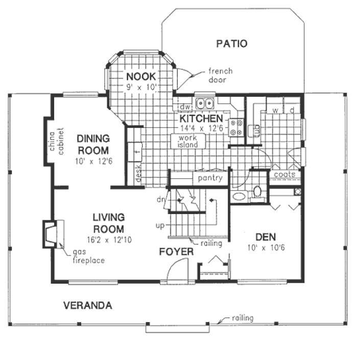 Main Floor Plan for House Plan #139024