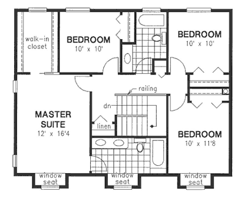 Second Floor Plan for House Plan #139024