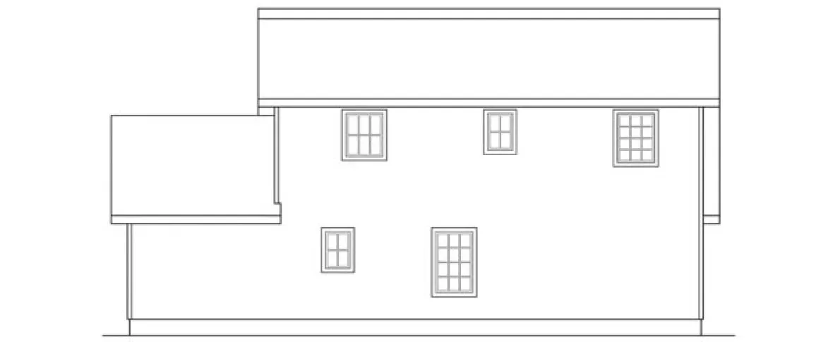 Rear Elevation for House Plan #348822