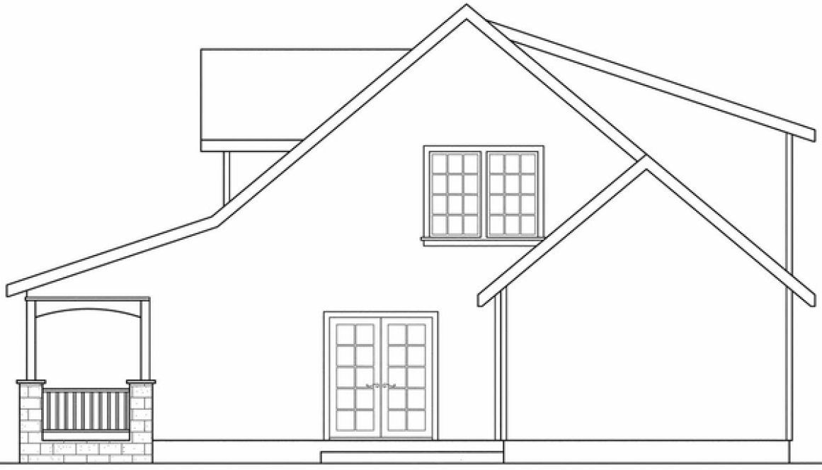 Right Elevation for House Plan #348822