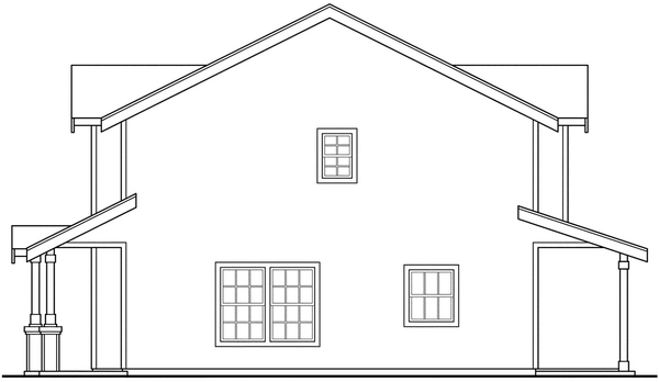 Right Elevation for House Plan #346106