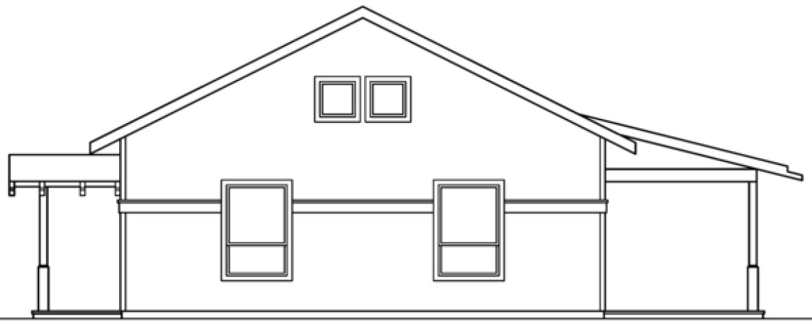Left Elevation for House Plan #348943