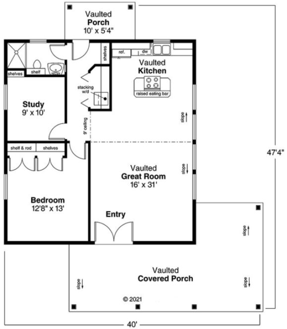 Main Floor Plan for House Plan #348943