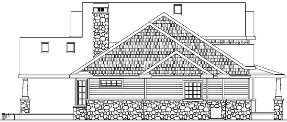 Left Elevation for House Plan #349153
