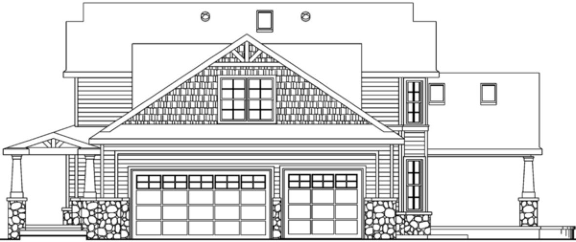 Right Elevation for House Plan #349153