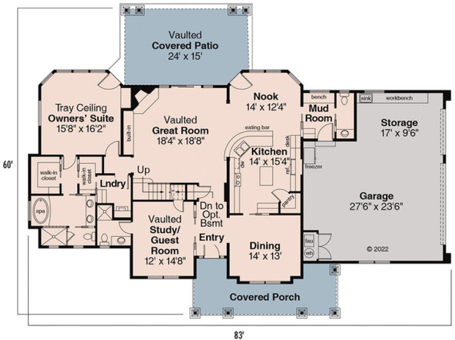Main Floor Plan for House Plan #349153