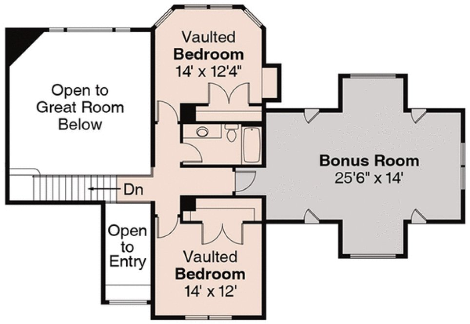 Second Floor Plan for House Plan #349153