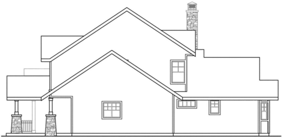 Right Elevation for House Plan #345163