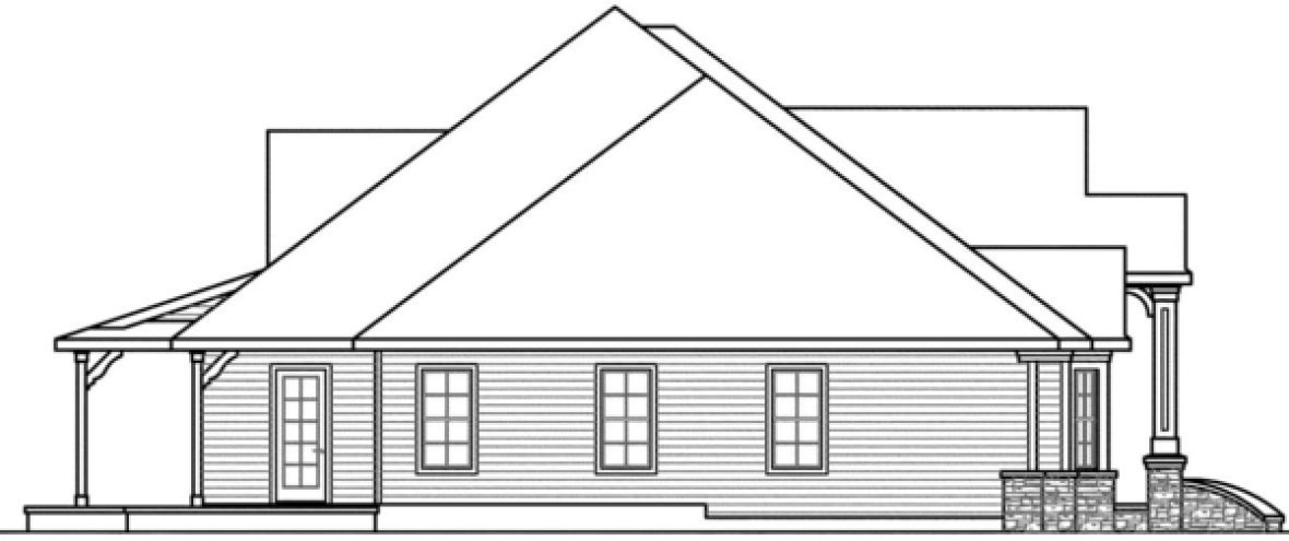 Left Elevation for House Plan #340653