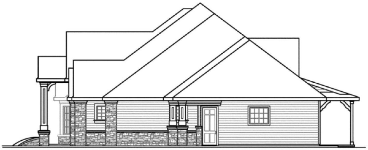 Right Elevation for House Plan #340653