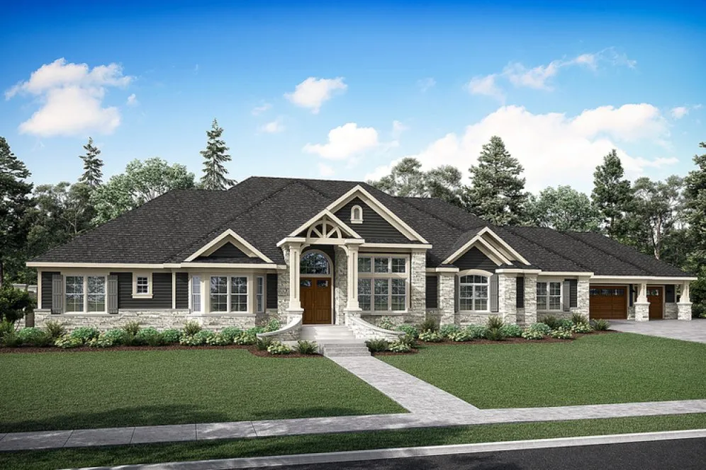 Full Rendering for House Plan #340653