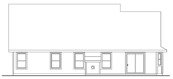 Rear Elevation for House Plan #342653