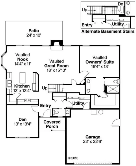 Main Floor Plan for House Plan #342653
