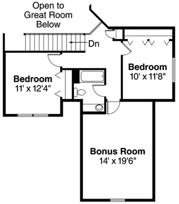 Second Floor Plan for House Plan #342653